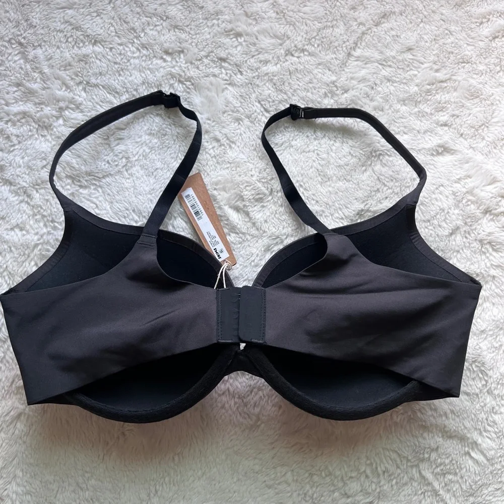 SKIMS Ultimate Push Up Plunge Bra Onyx Black BA-PLG-9214 Women's Size 36D New